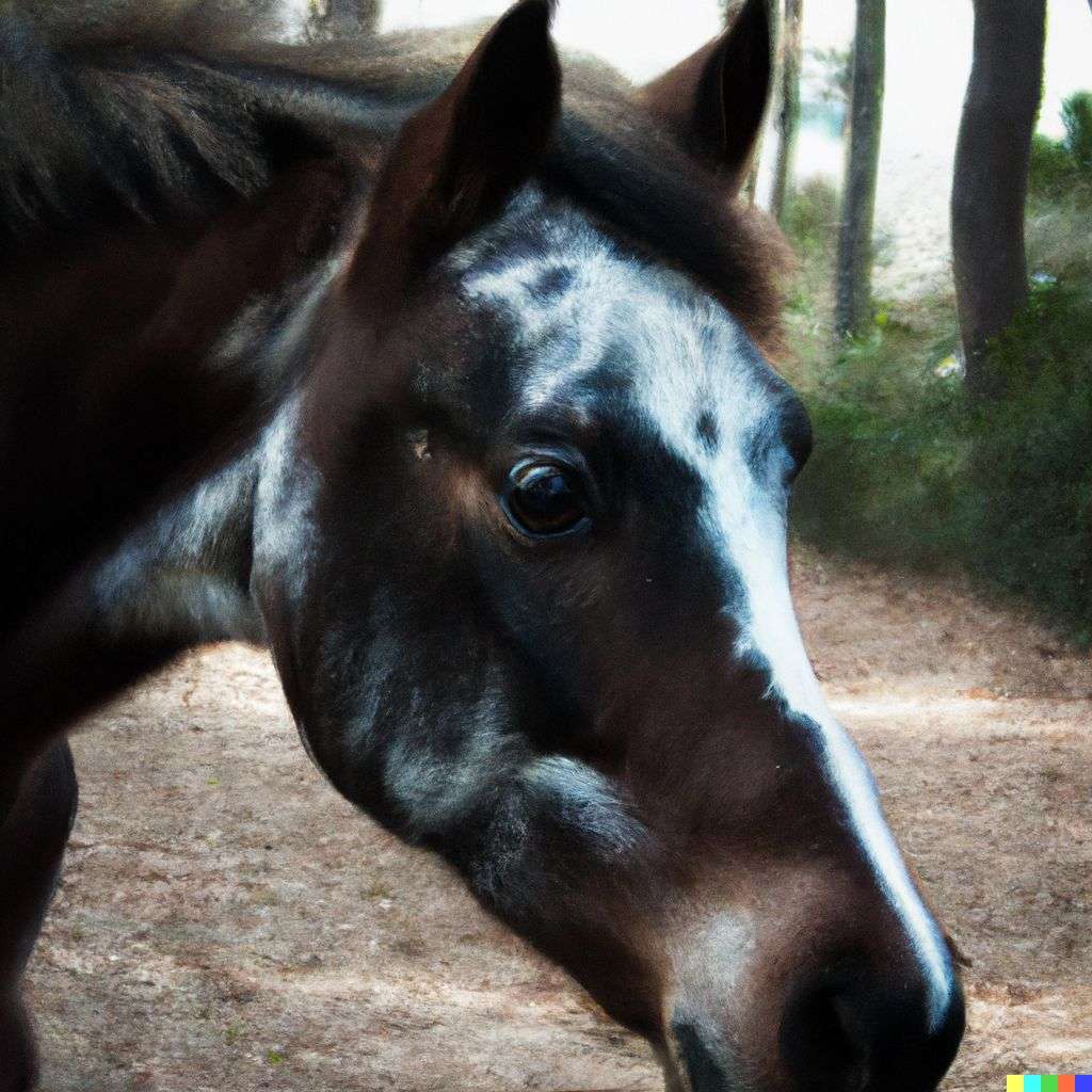 a horse, digital art, depth effects